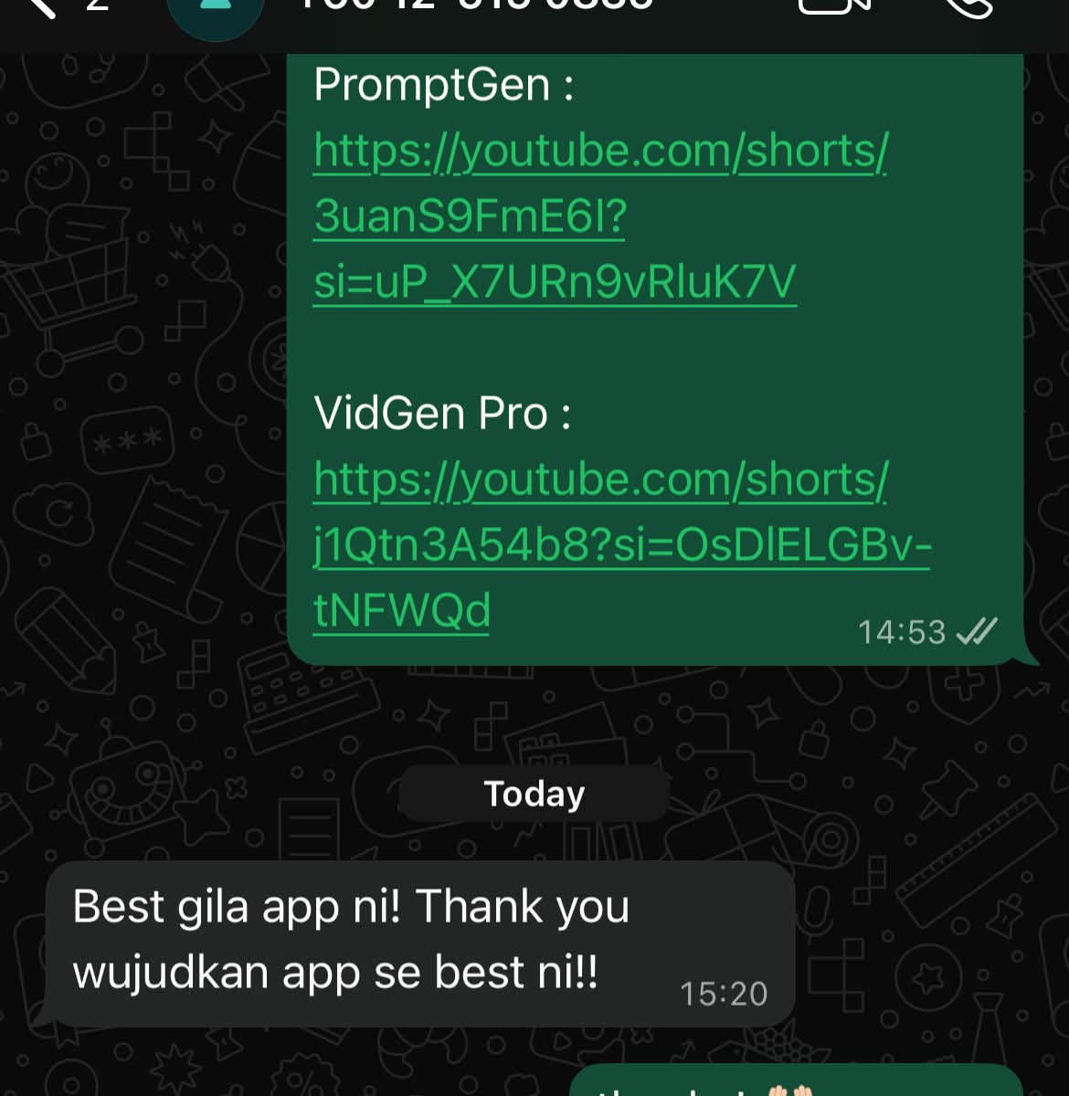 Feedback WhatsApp pengguna